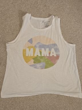 Grayson Threads White Crewneck Tank Top with Black Logo Print